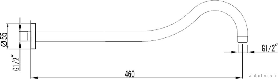 Кронштейн для верхнего душа Lemark LM4787G золото