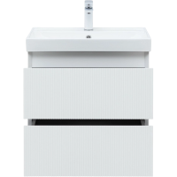 Тумба под раковину без столешницы Aquanet Альтера 60 подвесная, белая матовая