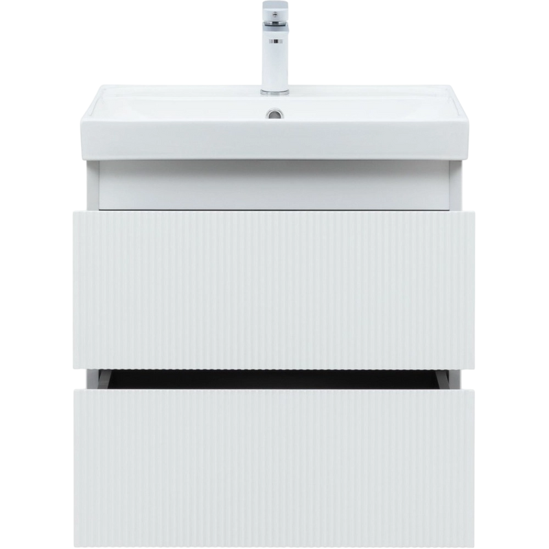 Тумба под раковину без столешницы Aquanet Альтера 60 подвесная, белая матовая