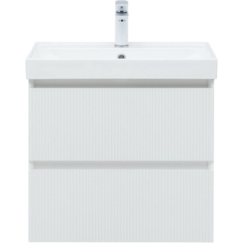 Тумба под раковину без столешницы Aquanet Альтера 60 подвесная, белая матовая