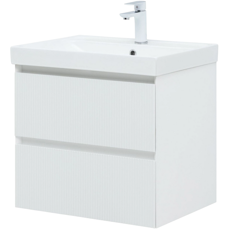 Тумба под раковину без столешницы Aquanet Альтера 60 подвесная, белая матовая