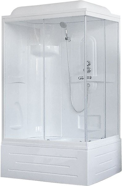 Душевая кабина Royal Bath RB 8120BP1-T L с высоким поддоном, с сиденьем