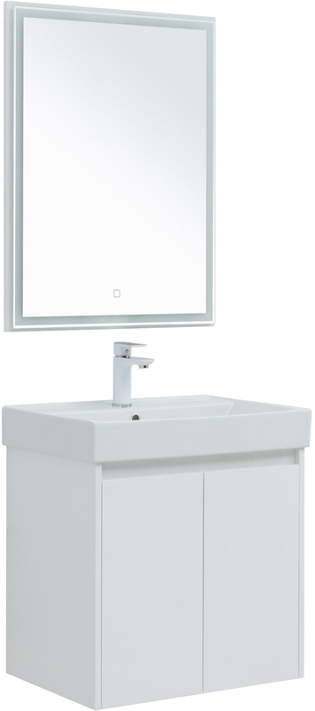 Мебель для ванной комнаты Aquanet Nova Lite 60 белый глянец, с дверками