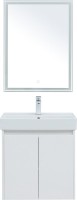 Мебель для ванной комнаты Aquanet Nova Lite 60 белый глянец, с дверками