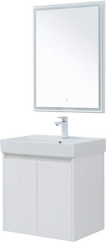 Мебель для ванной комнаты Aquanet Nova Lite 60 белый глянец, с дверками