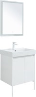 Мебель для ванной комнаты Aquanet Nova Lite 60 белый глянец, с дверками
