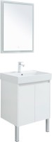 Мебель для ванной комнаты Aquanet Nova Lite 60 белый глянец, с дверками