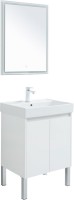 Мебель для ванной комнаты Aquanet Nova Lite 60 белый глянец, с дверками