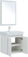Мебель для ванной комнаты Aquanet Nova Lite 60 белый глянец, с дверками