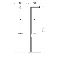 Стойка Colombo Design Mini B4018.HPS1 нержавеющая сталь Стойка Colombo Design Mini B4018.HPS1 нержавеющая сталь