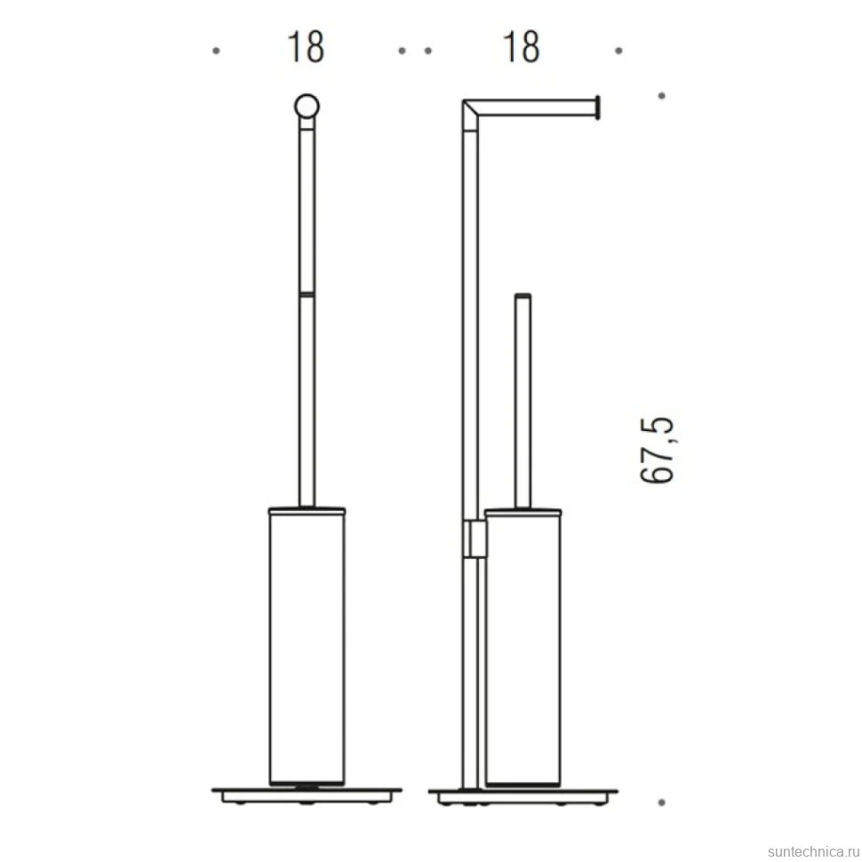 Стойка Colombo Design Mini B4018.HPS1 нержавеющая сталь