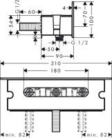 Душевой комплект Hansgrohe Raindance Select E 300 (3 jet) 26468400 + 26530400 + 28272000 + 26456400 + 15734400 + 15736400
