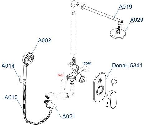 Душевой комплект Wasserkraft A14229