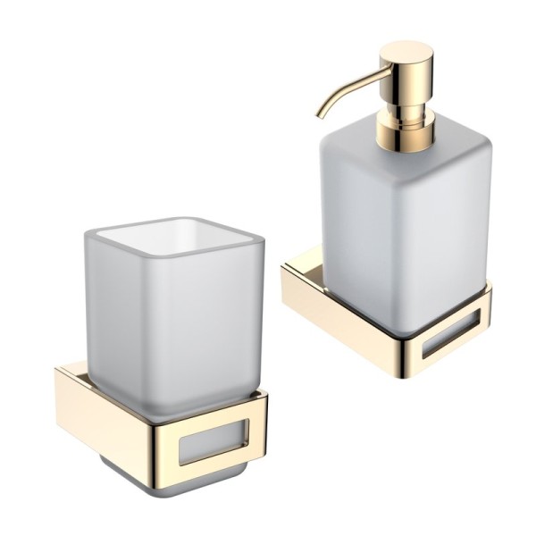 Набор Стакан Boheme Q 10944-G + Дозатор 10957-G