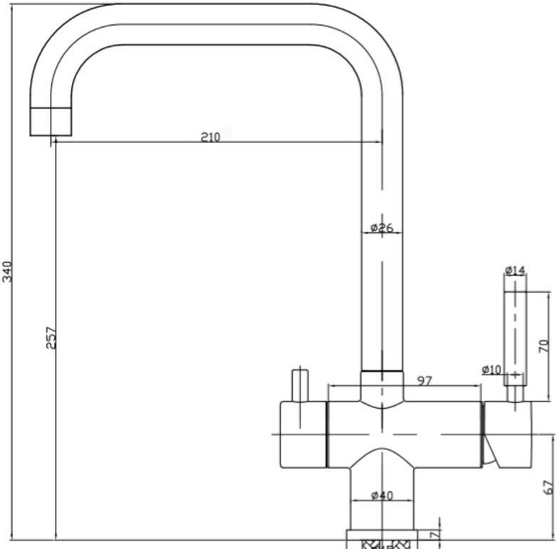 Смеситель для кухни Seaman Visconti SSL-7326-WP water polish