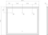 Мебель для ванной комнаты Vigo Geometry 80 подвесная, белая, раковина Como 80