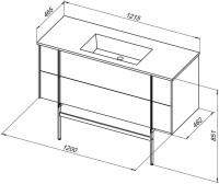 Тумба под раковину без столешницы Allen Brau Reality 120 подвесная, матовая олива