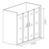 Душевая дверь в нишу Good Door Infinity WTW-TD-150-G-CH