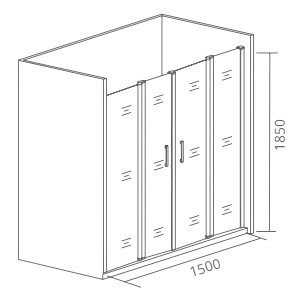 Душевая дверь в нишу Good Door Infinity WTW-TD-150-G-CH