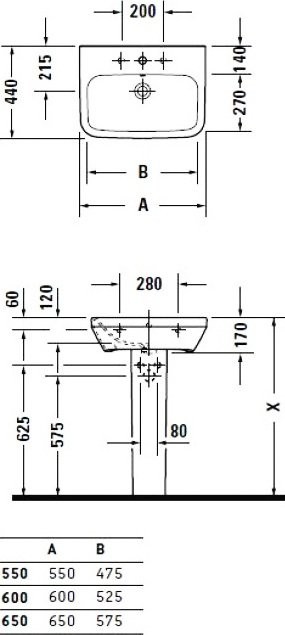 Раковина Duravit DuraStyle 2319550000