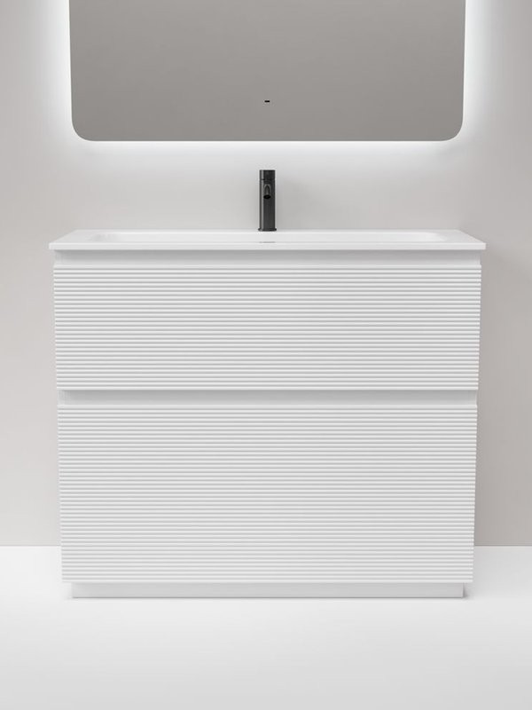 Тумба с раковиной Sancos Folk Floor 100 напольная, bianco, раковина CN7013