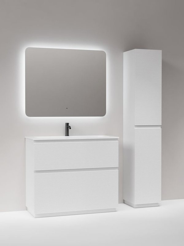 Тумба с раковиной Sancos Folk Floor 100 напольная, bianco, раковина CN7013