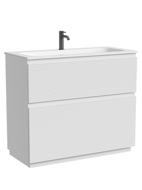 Тумба с раковиной Sancos Folk Floor 100 напольная, bianco, раковина CN7013