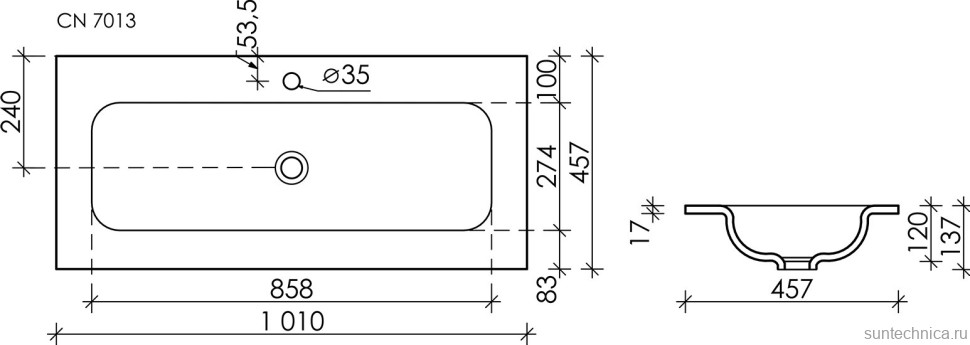 Тумба с раковиной Sancos Folk Floor 100 напольная, bianco, раковина CN7013