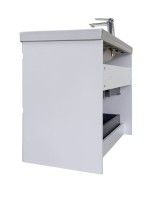 Тумба с раковиной Comforty Валдай 80П2 подвесная, матовая белая