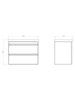 Тумба с раковиной Comforty Валдай 80П2 подвесная, матовая белая