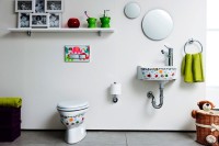 Раковина маленькая в туалет Creavit Cocuk CK035D с декором