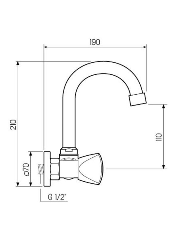 Смеситель для кухни РМС SL119-362 хром