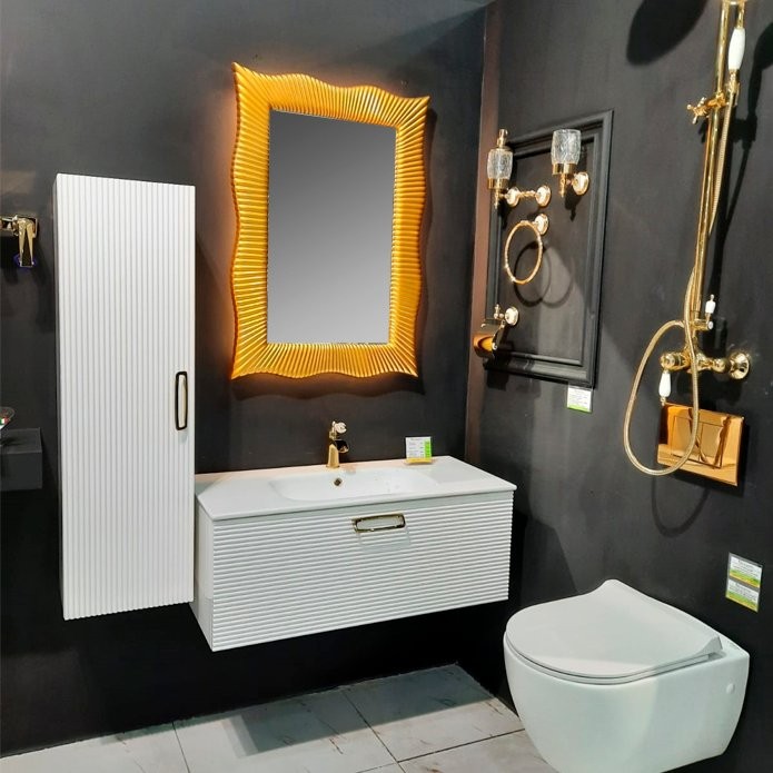 Зеркало Armadi Art NeoArt Soho золото, с подсветкой