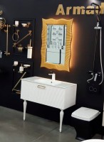 Зеркало Armadi Art NeoArt Soho золото, с подсветкой