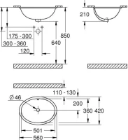 Раковина Grohe Bau Ceramic 39423000 Раковина Grohe Bau Ceramic 39423000