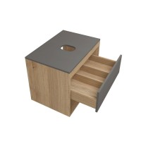 Тумба с раковиной Teymi Ritta 65 дуб эврика, матовый графит, раковина Ellie 60