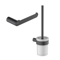 Набор Держатель AQUATEK Лира AQ4408MB матовый черный + Ершик AQ4410MB матовый черный
