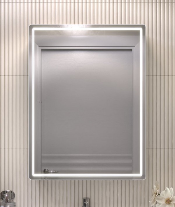 Зеркало-шкаф Vigo Geometry Сlassic 60 с подсветкой, белый