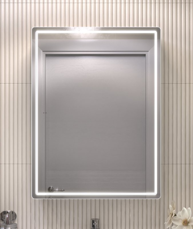 Зеркало-шкаф Vigo Geometry Сlassic 60 с подсветкой, белый