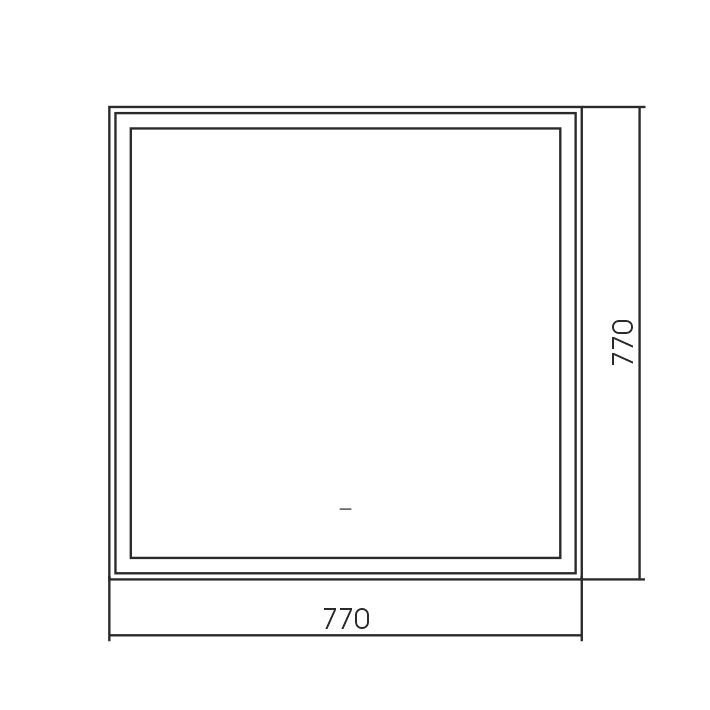 Зеркало настенное AQUAme 77x77