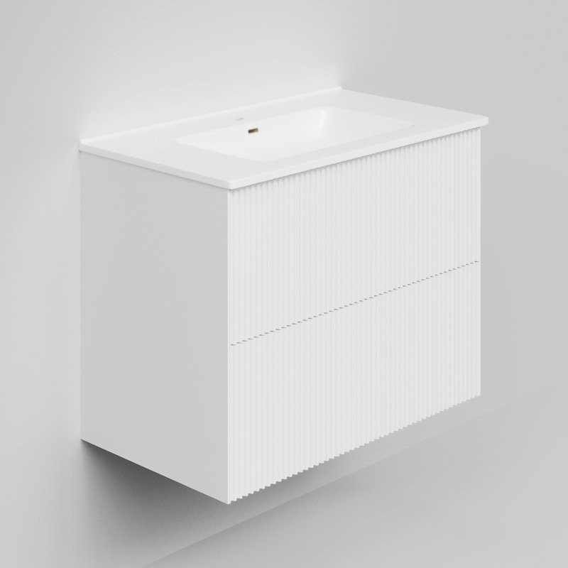 Тумба под раковину La Fenice TERRA Twin Bianco белая матовая 80 см