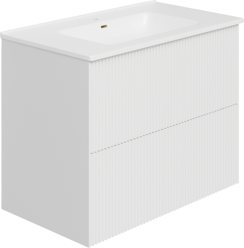 Тумба под раковину La Fenice TERRA Twin Bianco белая матовая 80 см