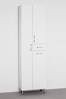 Шкаф пенал для ванной Style Line Эко Стандарт 54 с бельевой корзиной, белый