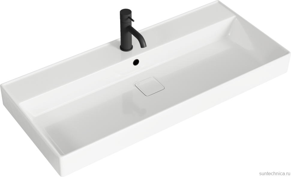 Тумба с раковиной Aqwella Pure 100 серый туман