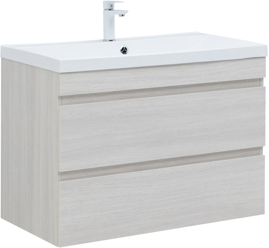 Тумба под раковину без столешницы Aquanet Нота new 90 подвесная, дуб холден