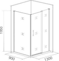 Душевой уголок Good Door Antares WTW+SP 130х90х195 см