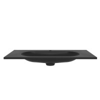 Тумба с раковиной Vincea Welle 100 m.white soft-touch, раковина VCB-4H100A антрацит