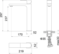 Смеситель для раковины AQUATEK Лира AQ1404MB матовый черный Смеситель для раковины AQUATEK Лира AQ1404MB матовый черный