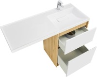 Мебель для ванной комнаты AQUATON Лондри 60 R дуб сантана, белый, зеркало DIWO Элиста