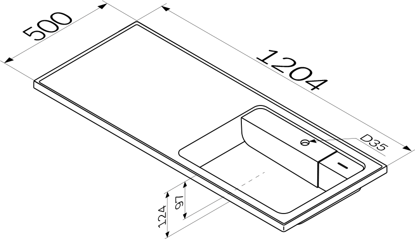 Тумба с раковиной AM.PM X-Joy 60 R под узкую стиральную машину